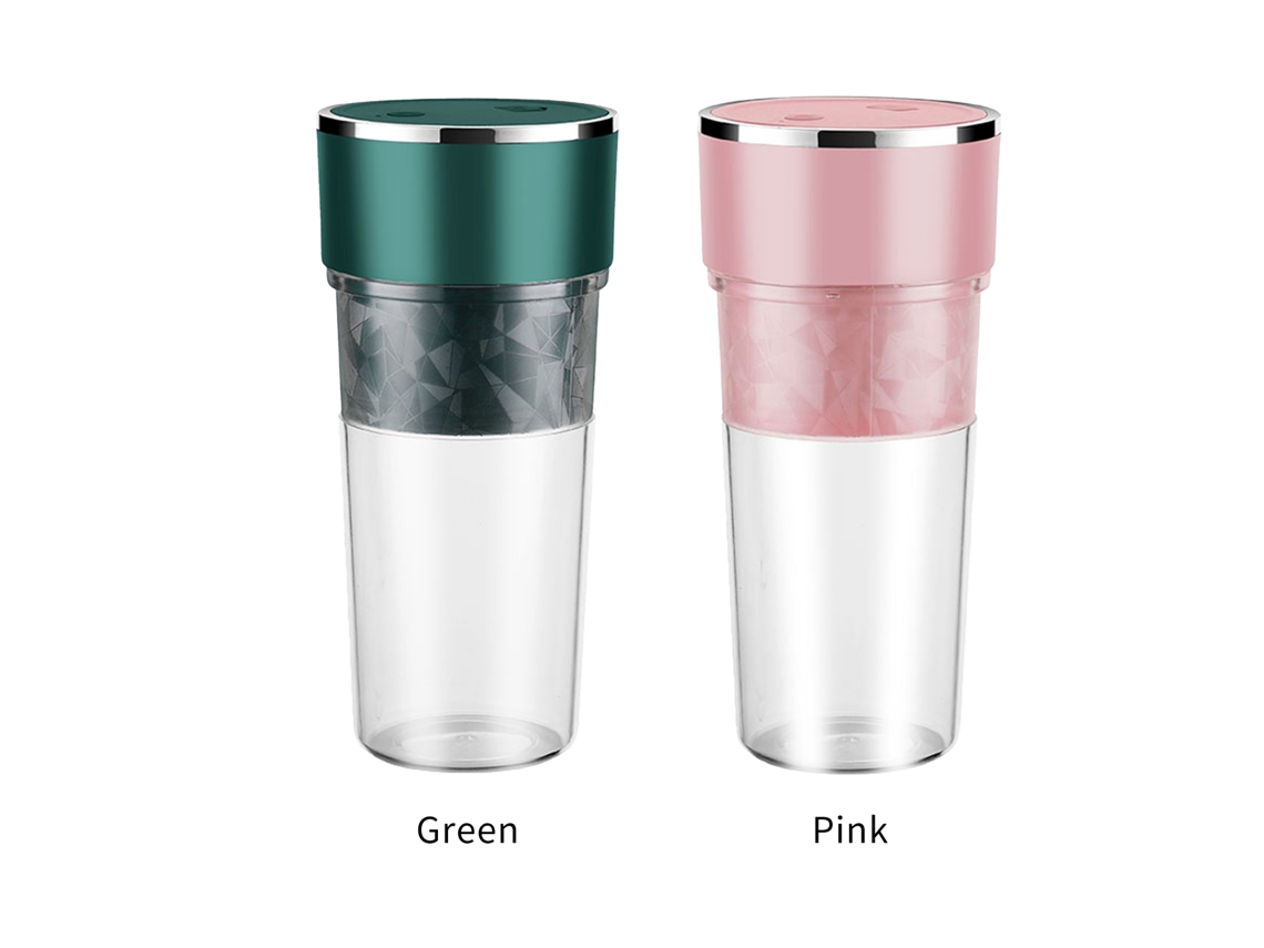Vaso Batidor Portátil Recargable Por Usb De 350 Ml Para Batidos Y Zumos Con 4 Cuchillas Anti-contacto Accidental.
