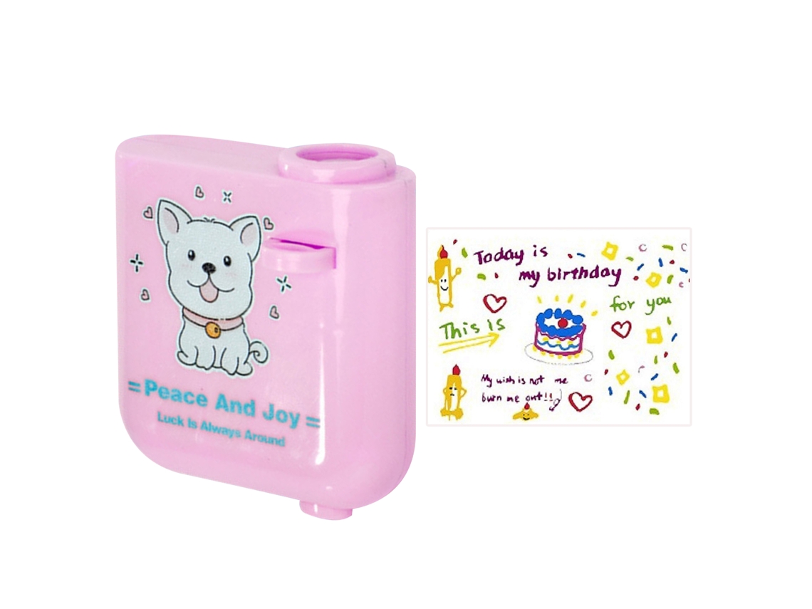 Yncm2026-proyector De Cumpleaños Feliz Mini Lámpara De Proyección Portátil Luz Para Niños Hogar Cuadrado 1 Rosa