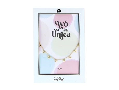 Collar Acero Dorado LOVELY STORY Corazones Avo Es Unica Bc231303-Pt