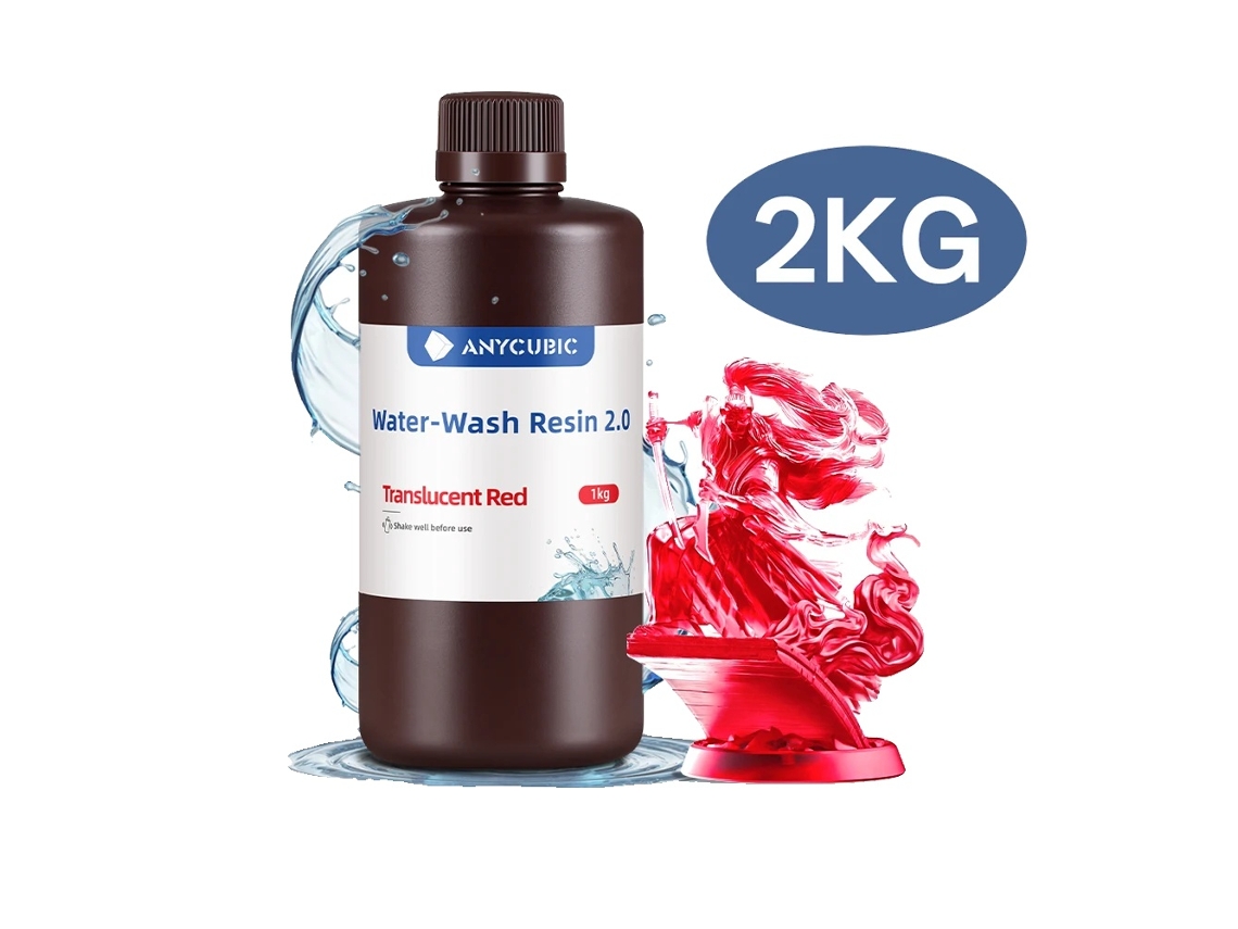 Resina lavable con agua, de baja viscosidad, fácil de limpiar, T-red 2 kg