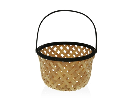 Frutero Versa Negro Bambú (28,5 X 35 X 28,5 Cm)