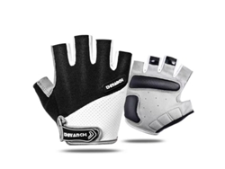 Guantes de ciclismo Gertiz de medio dedo, antideslizantes y con absorción de impactos, color negro/XL