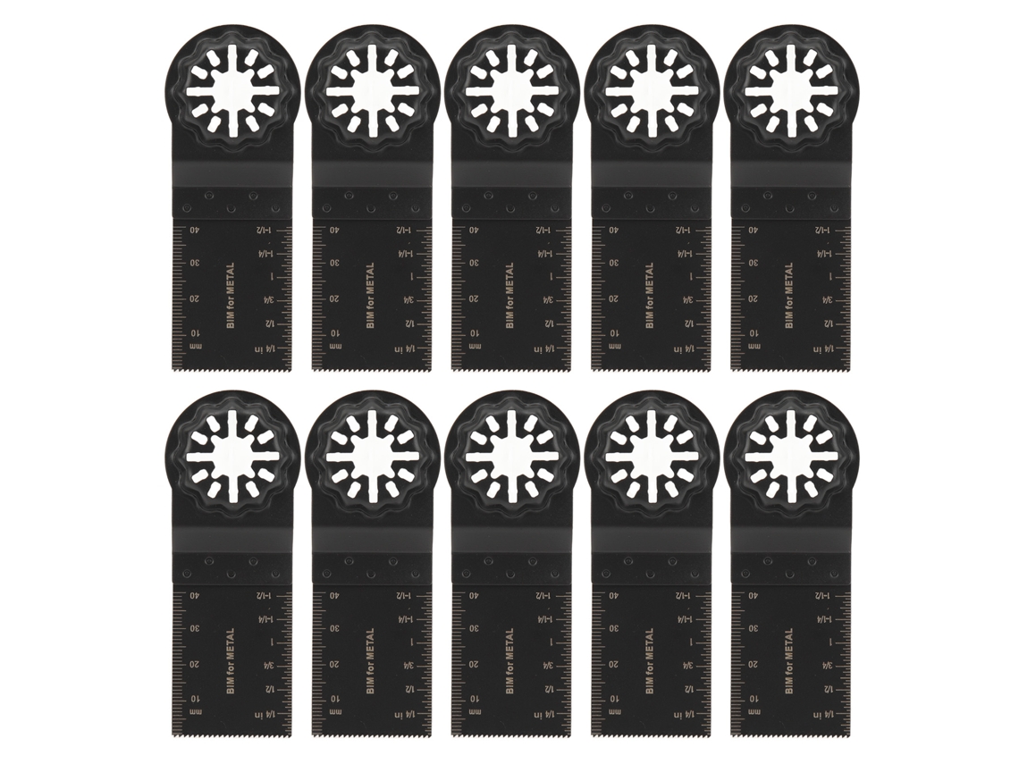 10 Hojas De Sierra Oscilante Bimetálicas Starlock De 34 Mm Para Herramienta Multifuncional