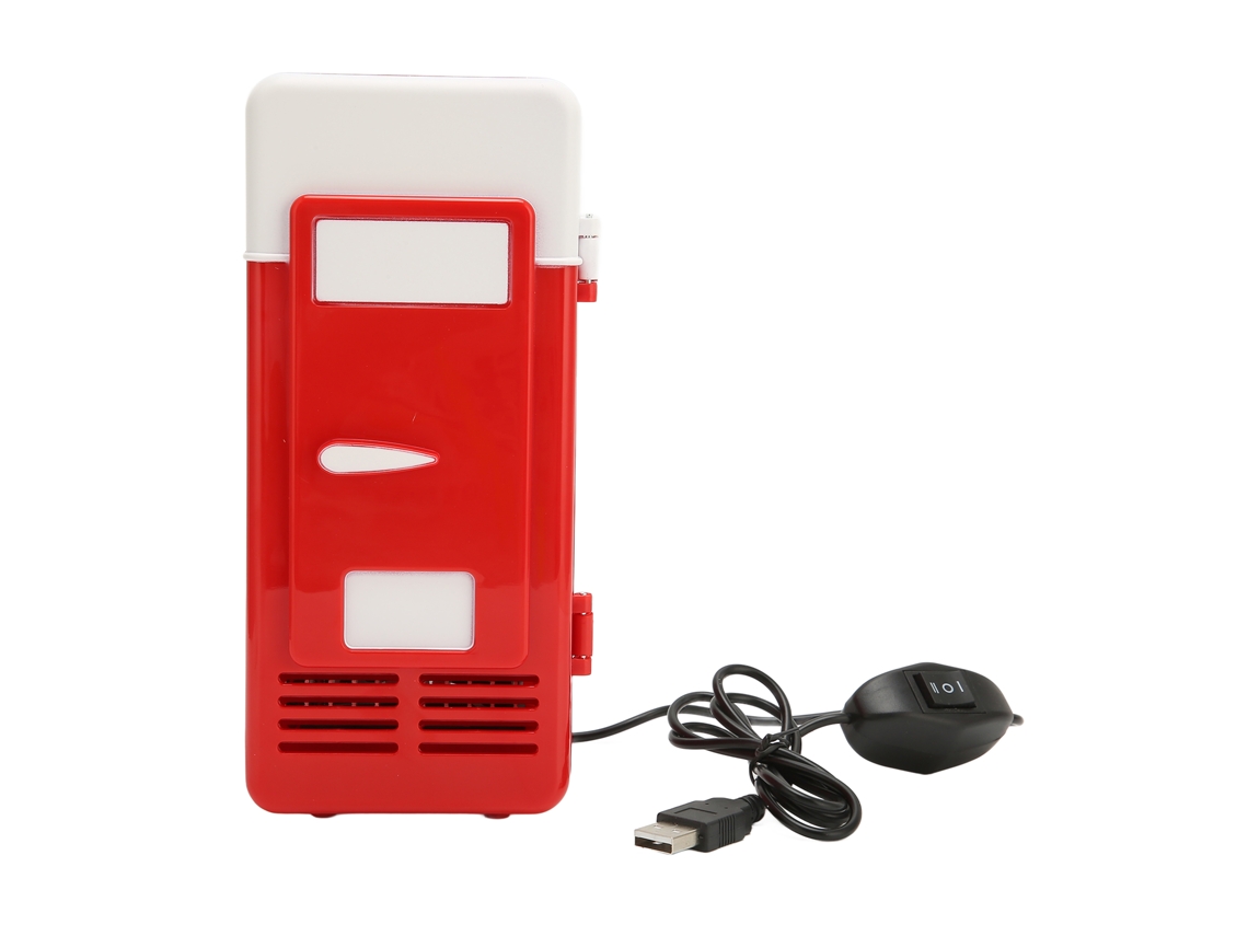 Geladeira Usb Pequena Portátil Semiconductor Resfriamento Baixo Ruído Cooler Para Carro E Mesa Vermelha
