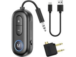Transmisor y receptor Bluetooth 5.3 2 en 1 de GOKOCO con emparejamiento dual y compatible con AirPods.