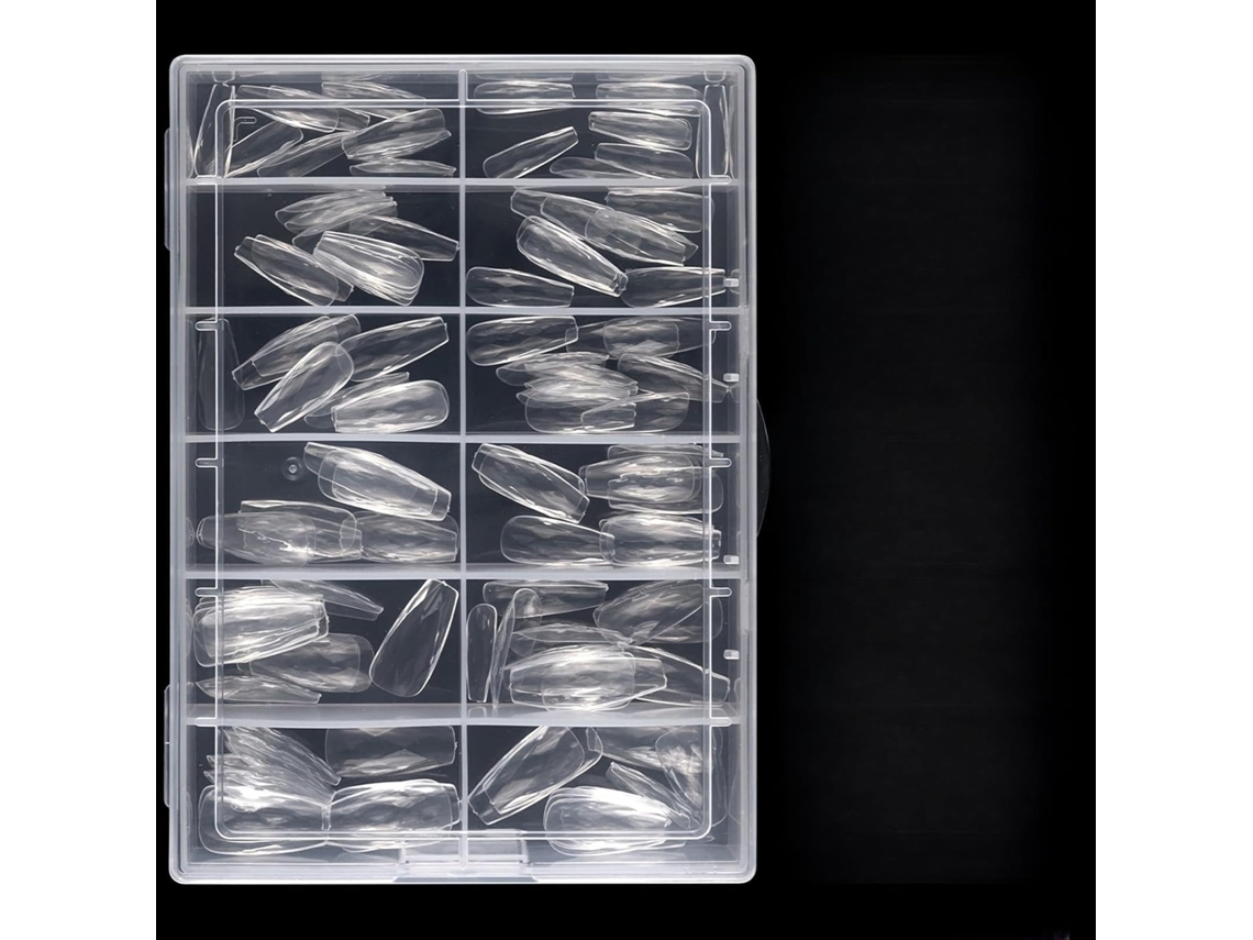 Juego De 120/140 Uñas Postizas Acrílicas Transparentes Para Facilitar La Extensión.
