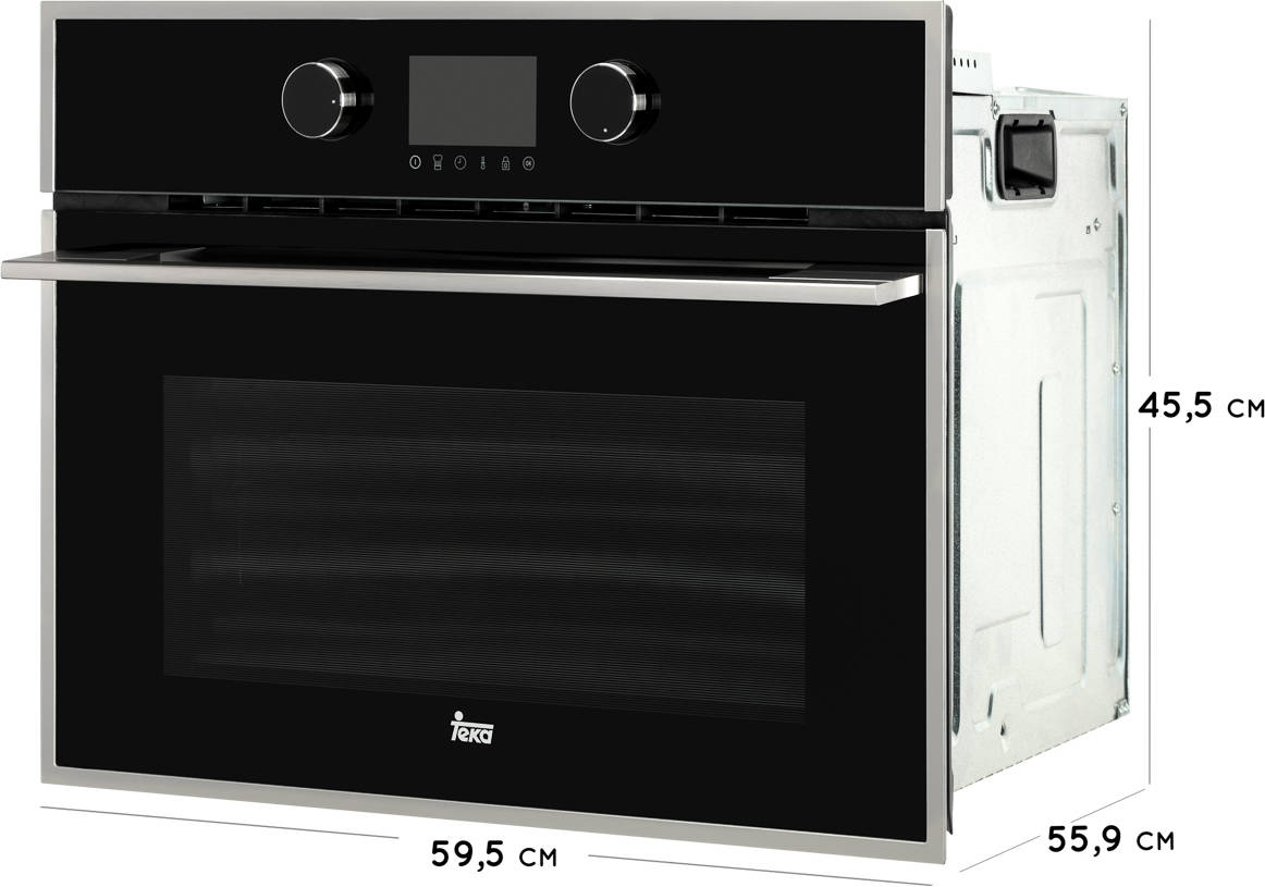 Horno Teka Hlc 860 60cm tft 44l dualclean cristal negro compacto en surroundtemp 20 recetas clase 41534020 clean hlc860p 44 59.5 hidro y 45cm hlc460p 2915 hcl860p 60 12 860p