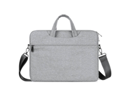 Elegante bolso bandolera unisex para portátil de 15,6 a 16 pulgadas, interior acolchado de terciopelo, bolsillos, gris.