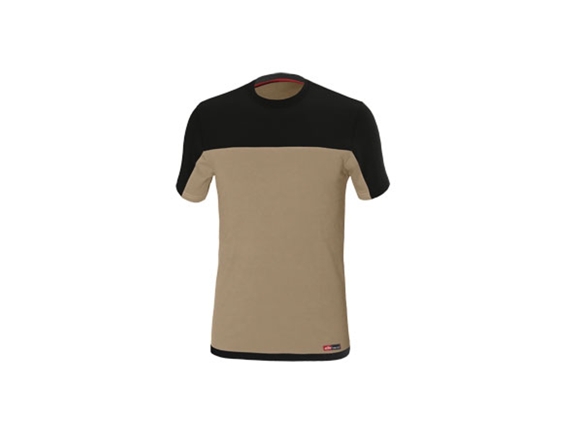 Camiseta Stretch Bicolor Beige-Negro