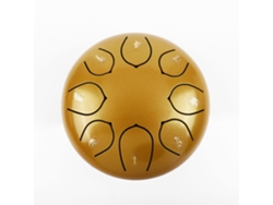 Pandereta De Acero De 6 Pulgadas Y 8 Tonos Instrumento De Percusión Adecuado Para Principiantes (Dorado) CUICH