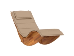 Maison Exclusive - Tumbona Mecedora Con Cojín De Madera Maciza De Acacia