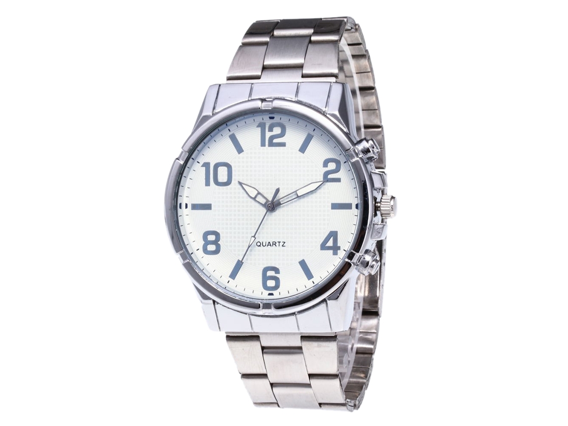 Reloj De Pulsera Zhoulianfa Para Hombre Con Brazalete De Acero, Estilo Casual, Cuarzo, Color Blanco Plateado.