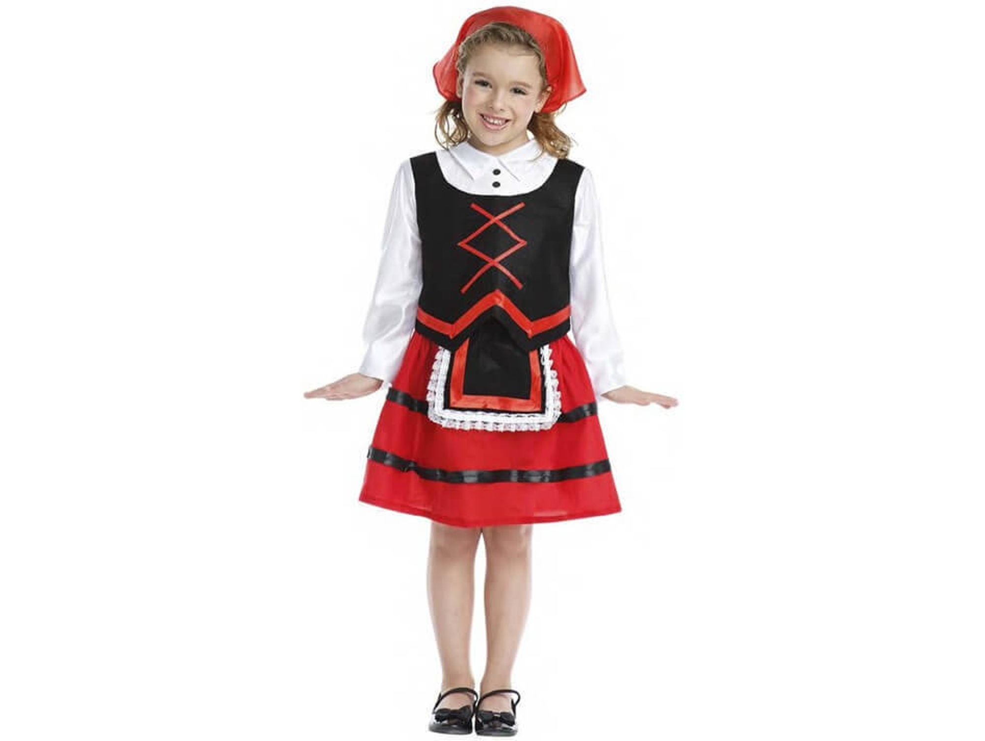 Disfraz de Niña DISFRAZZES Pastora Con Delantal (Talla: 5 a 6 años)