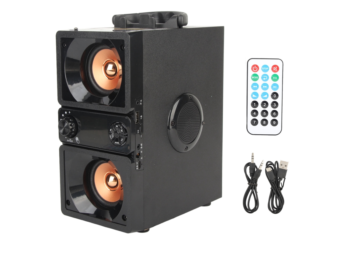 Mini Subwoofer Bluetooth Con 4 Altavoces, Control Remoto Y Sonido Envolvente De 360° Para Uso Doméstico.