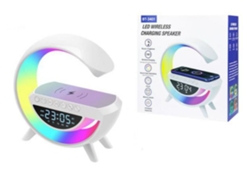 Altavoz Portátil Inalámbrico Rgb 2 En 1 Con Carga Inalámbrica Magsafe/bt-3401 Blanco*