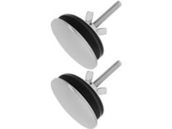 2 Tapas Decorativas para Orificios de Grifo de Fregadero de Cocina, Plateadas. Slowmoose