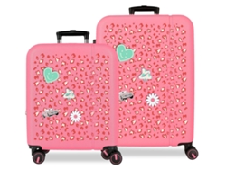 Juego de maletas Evelyn de PEPE JEANS, color fucsia (48x68x27cm, 109l)