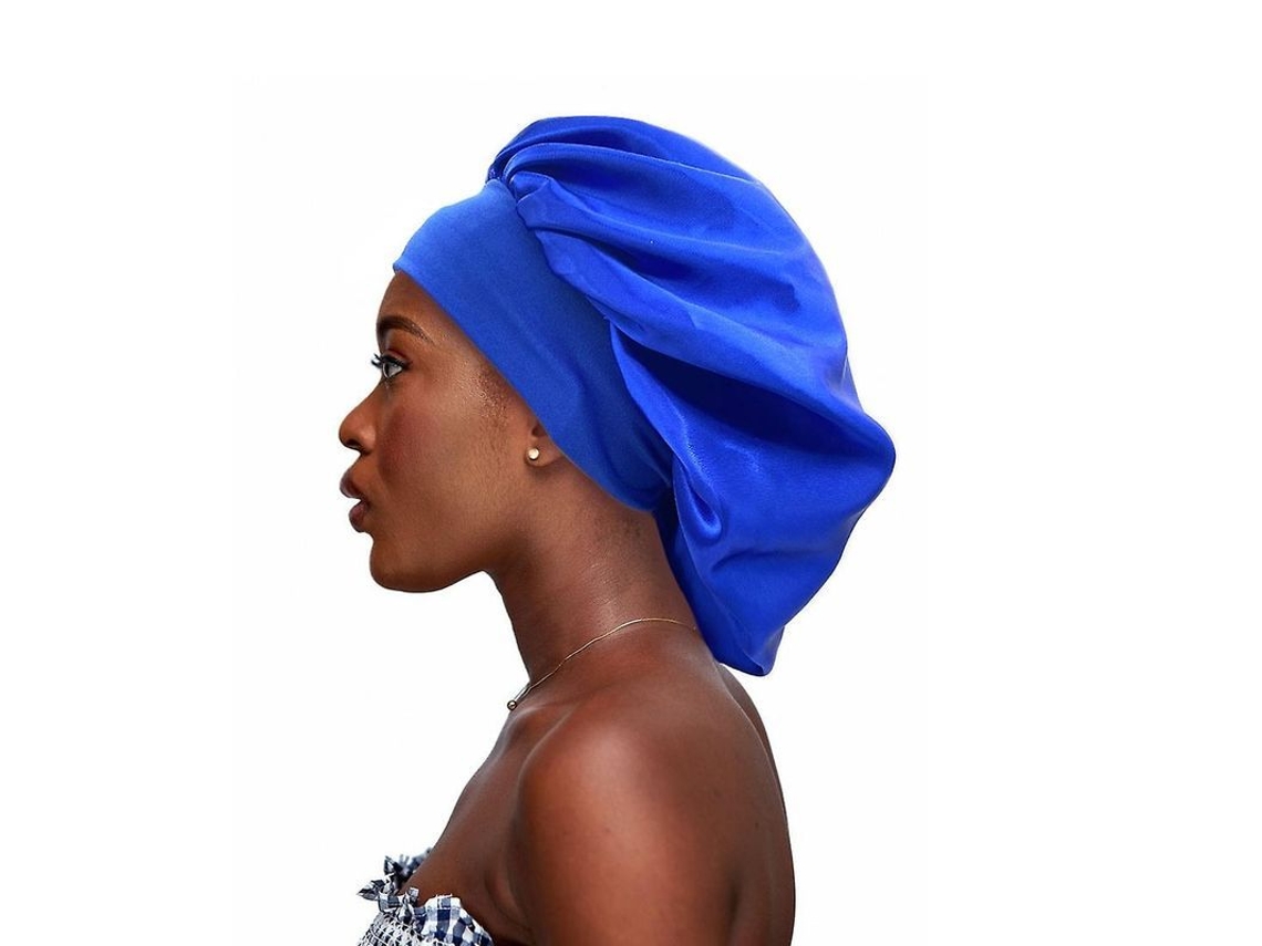 Gorro De Seda Grande Para Dormir, Gorro De Satén Con Elástico Suave, Gorro Grande Para El Cabello, Originario De China Continental.
