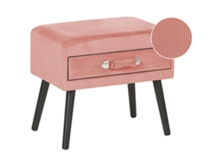 Mesita de noche BELIANI Eurostar de Pana Rosa 50x35x46