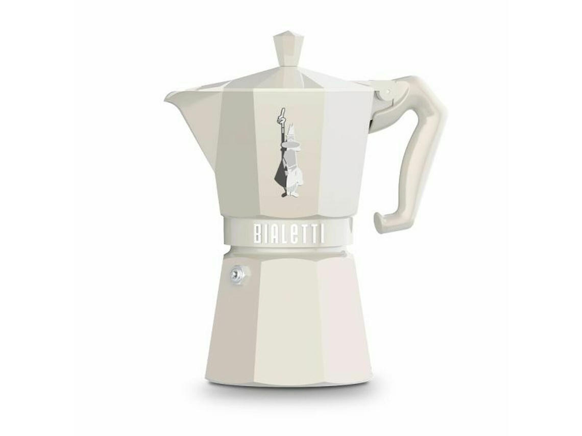 Cafetera italiana Bialetti Moka Exclusive Creme, aluminio, 6 tazas, VETONEK