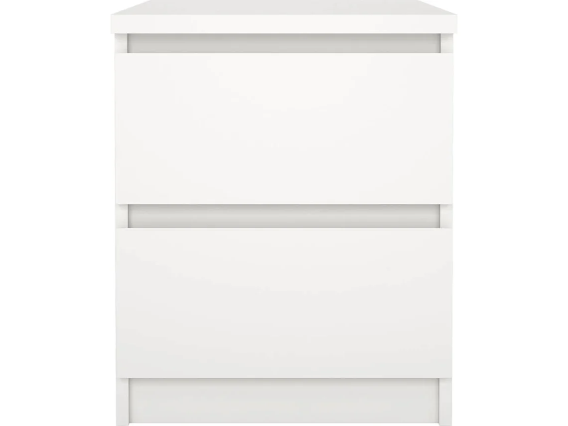 Mesita de Noche 2 Cajones TVILUM Neo Blanco (40.4 x 50 x 49.5 cm)  