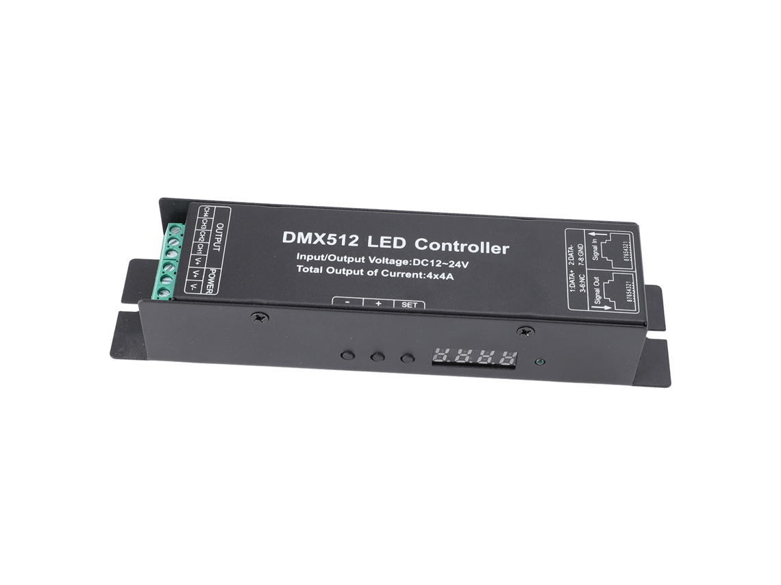 2026-decodificador Dmx512 Controlador Led De 4 Canales Voltaje Constante Dc 12v-24v Para Tiras Led Iluminación Escénica