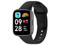 Pulsera de silicona para Xiaomi Redmi Watch 3 Active/Watch 3 Lite, color liso (negro) Gertiz
