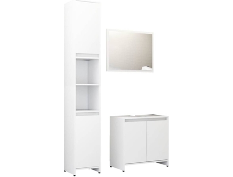 Conjunto 3 de muebles de baño VIDAXL madera ingeniería blanco