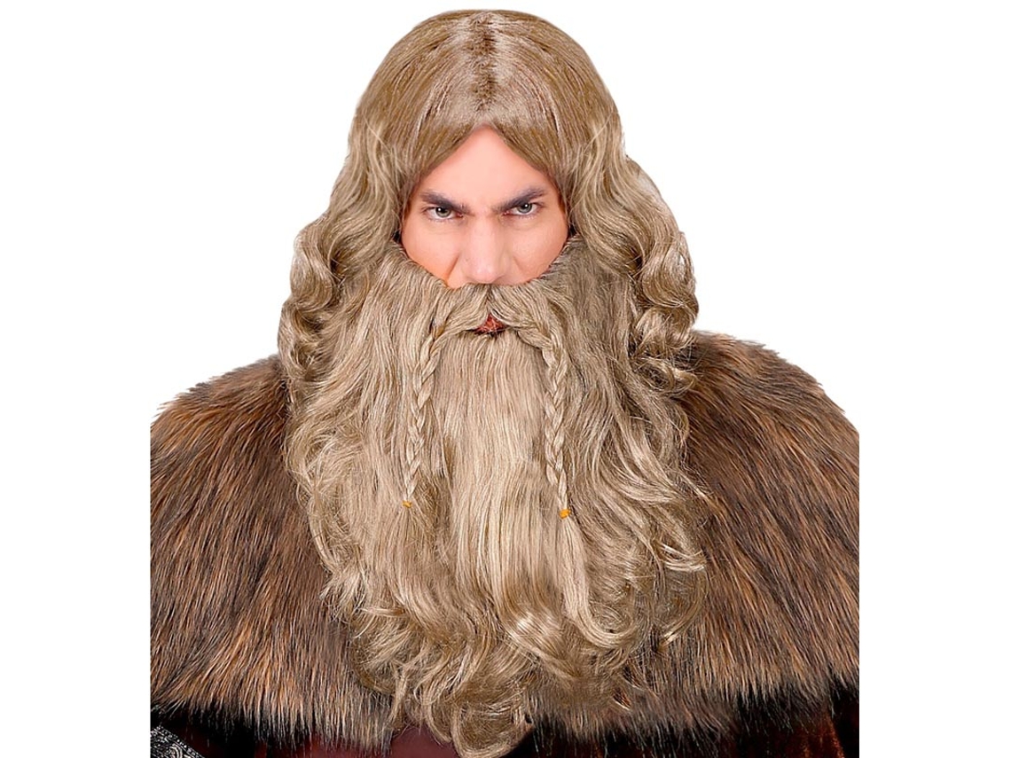 Peluca de Vikingo con barba y bigote adulto