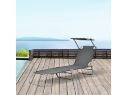 Tumbonas CASA.PRO (Acero - Plateado - 186x55x24 cm)