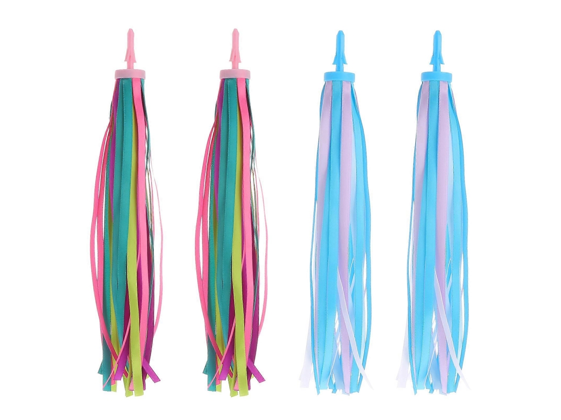 Rebe-guirnaldas De Guidão Para Meninas Arco-íris Decoração De Bicicleta E Patinete Material Plástico Durável 2 Pares 29cm