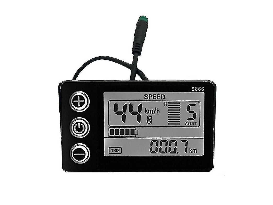 Pantalla LCD S866 protocolo 2 para bici montaña y scooter. Requiere controlador compatible impermeable.