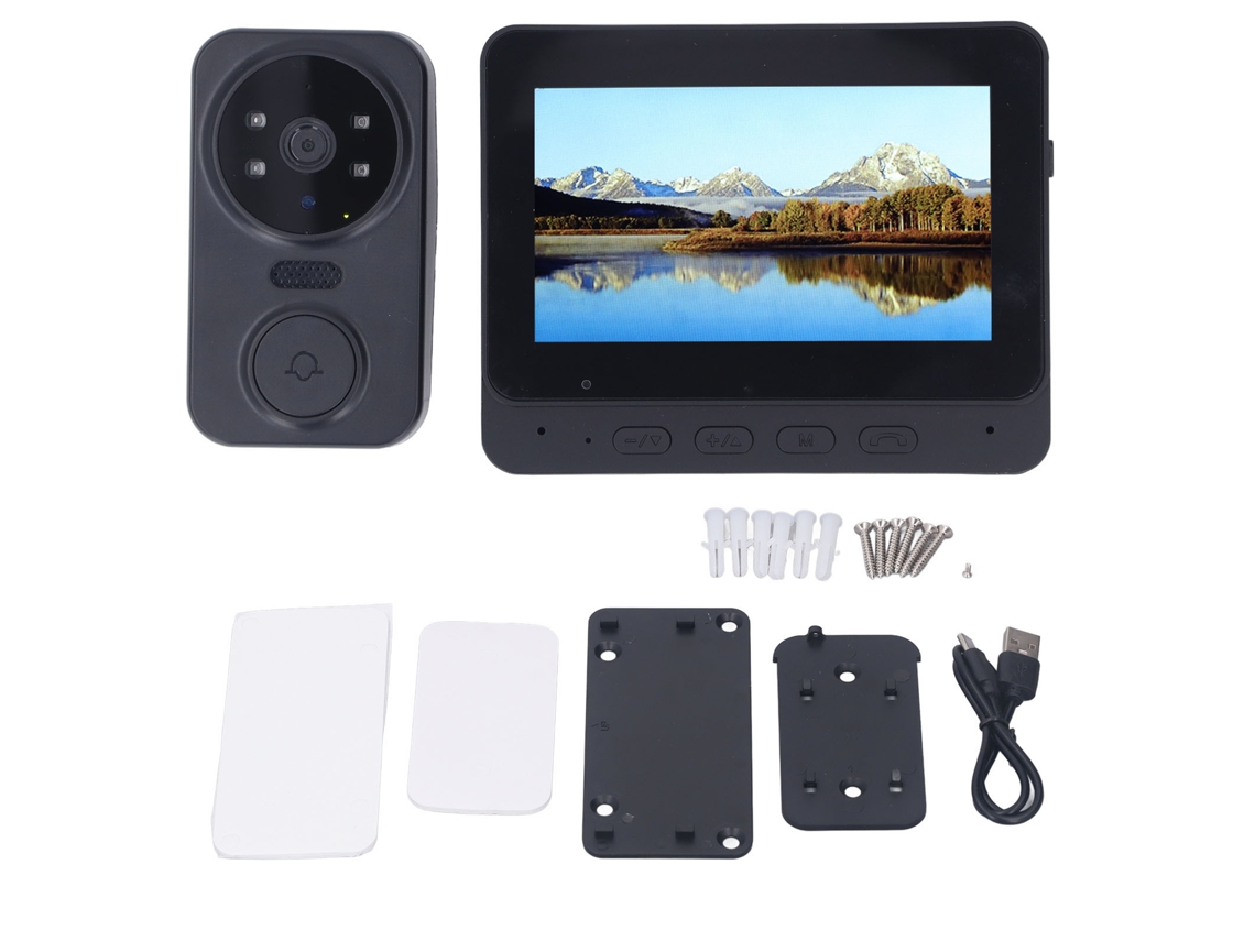 Sistema De Portero Video Inalámbrico 4.3" Ips Visión Nocturna Intercomunicación Bidireccional