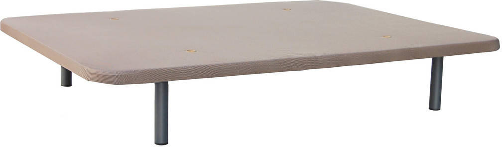 Base COLCHUM Tapizada (Beis - Hierro y Madera - Con Patas - Compatible con Colchón: 90x190 cm)