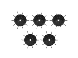 5 Piezas Paleta De Ventilador Conexión Direccional 13mm 10 Palas, Accesorio De Motor Compresor De Aire