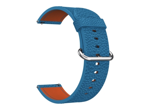 Correa de piel auténtica 22mm hebilla clásica para Samsung Gear S3 Classic/Galaxy Watch 46mm - azul claro
