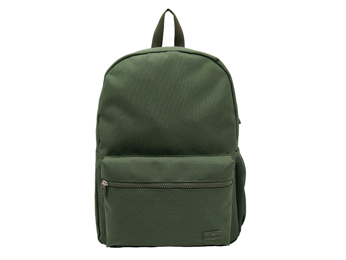 Cartera LIDERPAPEL Mochila Bol Sillo Lateral Elastico Color Verde Militar 400X125X300
