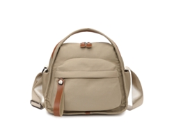 Bolso bandolera de nailon para mujer con gran capacidad, ideal para el trabajo y los viajes - Color caqui