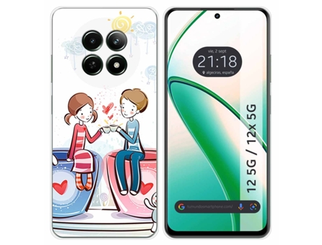 Funda Diseño Café para Realme 12 5G 12X 5G TUMUNDOSMARTPHONE Silicona Multicolor