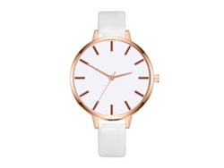 Reloj De Pulsera De Cuarzo Para Mujer Zhoulianfa Con Correa De Pu Blanca - Moda