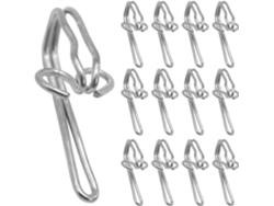 Ganchos reforzados para cortinas (100 unidades) de metal para cortinas plisadas y cortinas de ventana Vayotoy
