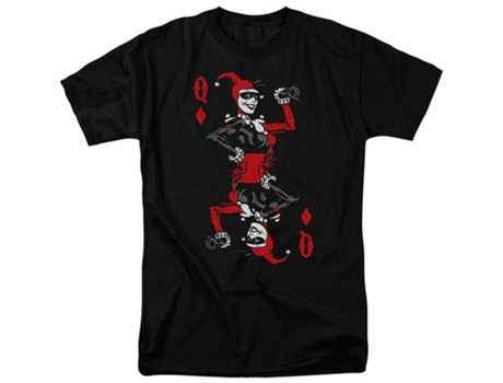 Camiseta ROCKINSTONE de Batman con naipes de Harley Quinn (L)