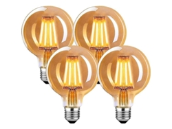 Bombilla Led Vintage E27 4w G80 2700k Blanco Cálido Ideal Para Lámparas De Araña Y Mesas