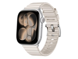 Correa para Apple Watch de 42/41/40/38 mm - Caucho de fluorocarbono con textura de escalera y color sólido.