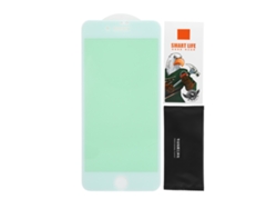 Protector De Pantalla De Vidrio Templado Para Iphone 7 Con Protección Ocular Contra La Luz Verde Y Borde Blanco.