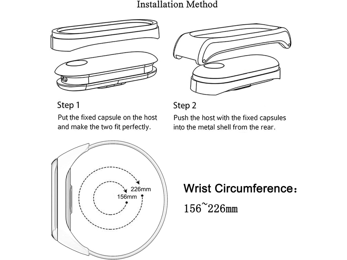 Pulsera De Reemplazo (material De Acero Inoxidable Impermeable) Para La Correa De Metal Xiaomi Mi Band 7 Con Herramientas