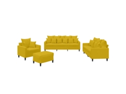 Maison Exclusive - Juego De Sofás Con Cojines 4 Piezas Terciopelo Amarillo