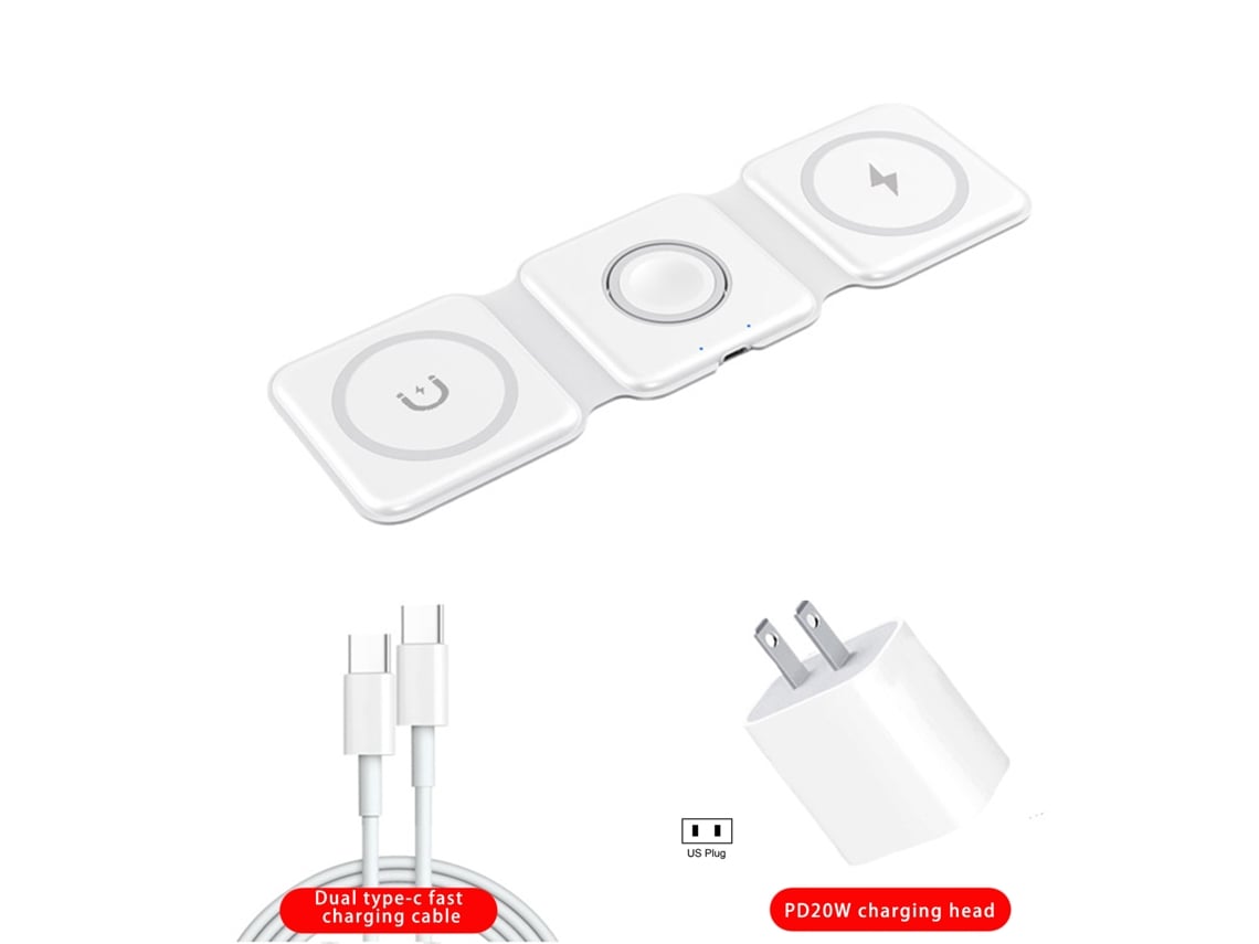 Cargador Inalámbrico (carga Inalámbrica 3 En 1 Carga Rápida 20w)