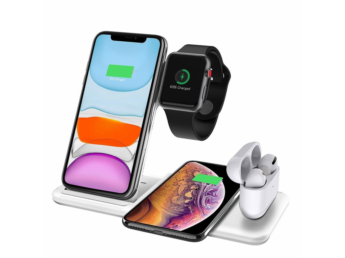 Cargador Estação Carregamento Qi Para Apple, Samsung Yizhood Blanco