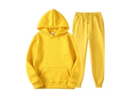 2026-conjunto De Sudadera Con Capucha De Manga Larga Casual Para Hombre De Color Sólido Mvb L Amarillo